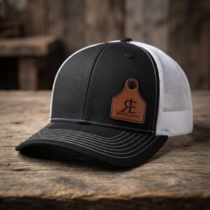 Bonés bone rebell brand leather tag preto