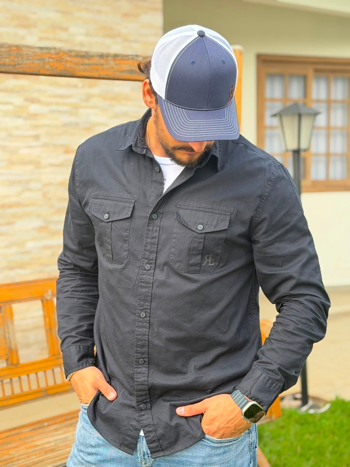camisa rebell work preto frente 02 camisa rebell work preto frente 02