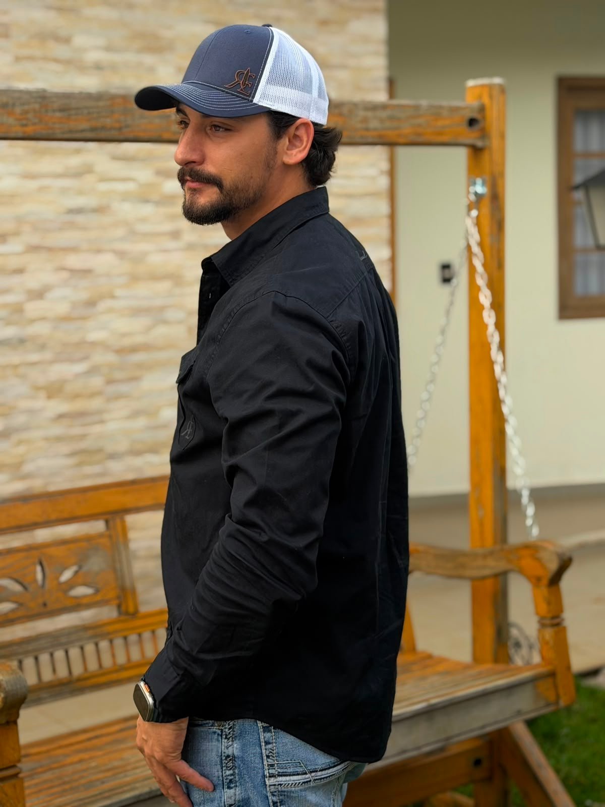 camisa rebell work preto lateral camisa rebell work preto lateral