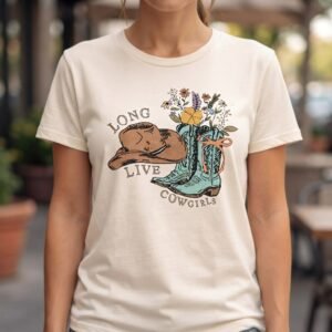 Inicio camiseta feminina rebell brand cowgirl boots