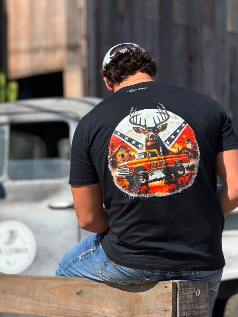 camiseta rebell brand american garage preto 01
