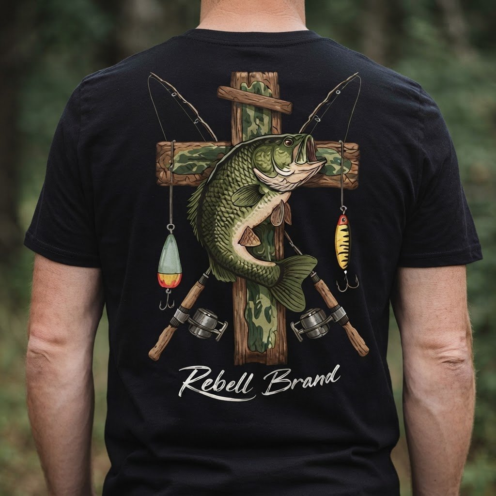 camiseta rebell brand bass cross