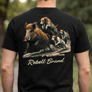 CAÇADOR camiseta rebell brand boar hunt dogs