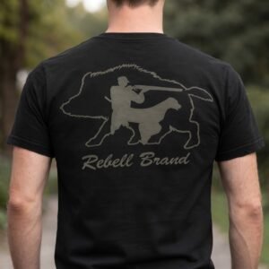 CAÇADOR camiseta rebell brand boar hunter silhouette