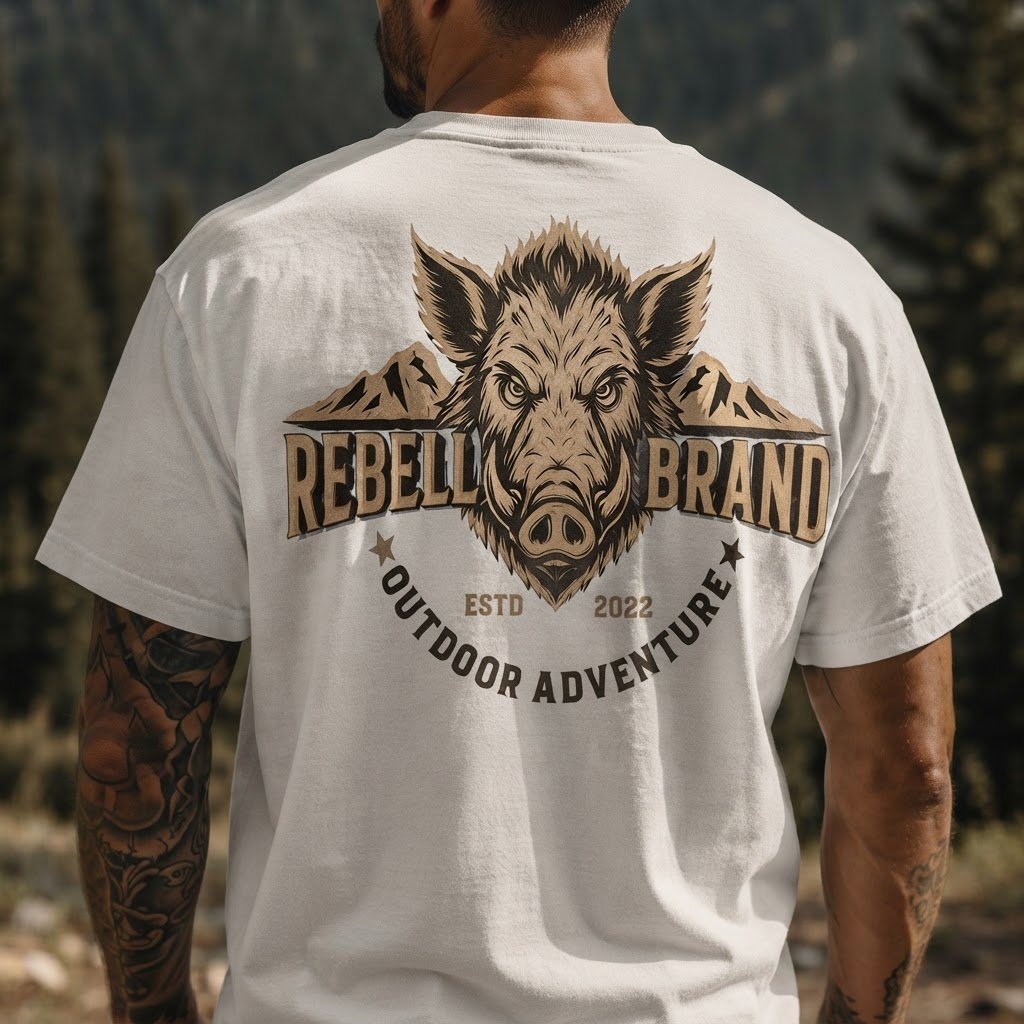 camiseta rebell brand boar outdoor adventure