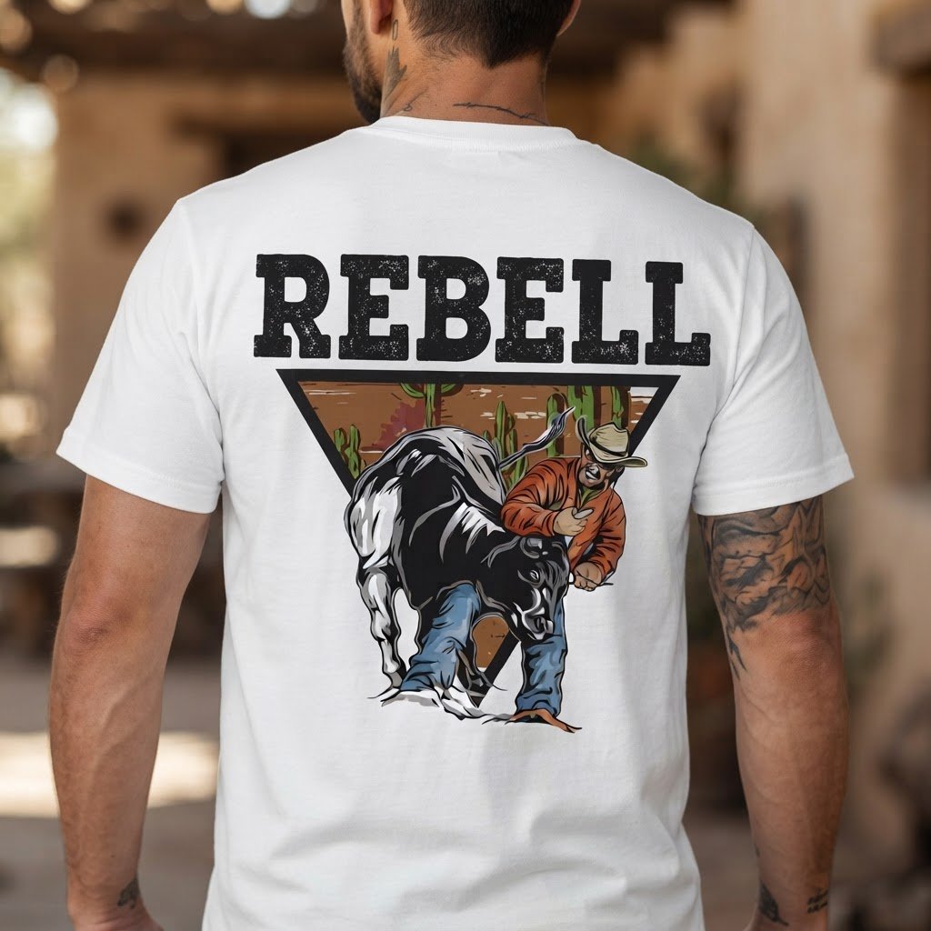 camiseta rebell brand bull rider
