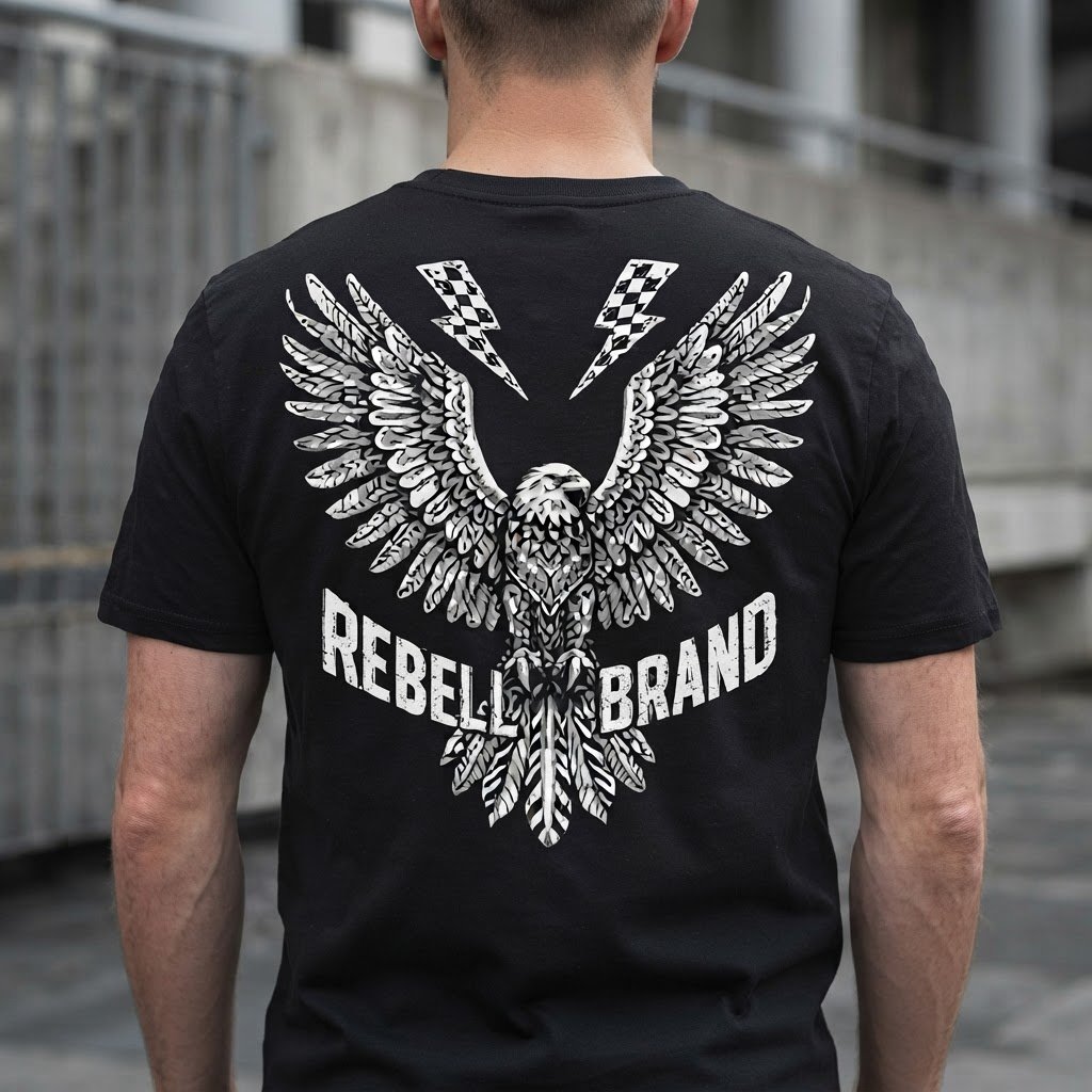 camiseta rebell brand freedom eagle