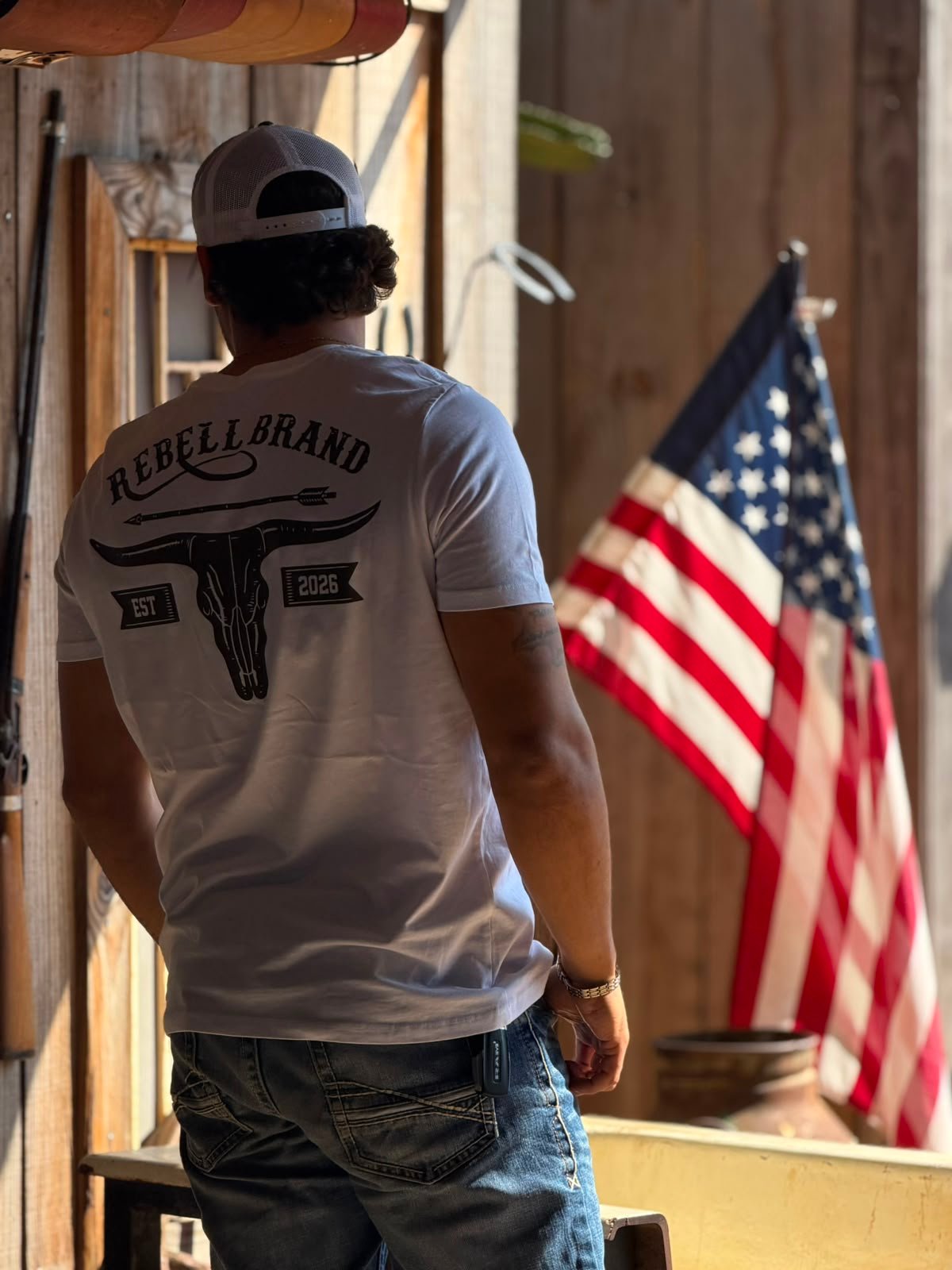 camiseta rebell brand longhorn classic branco 03 camiseta rebell brand longhorn classic branco 03