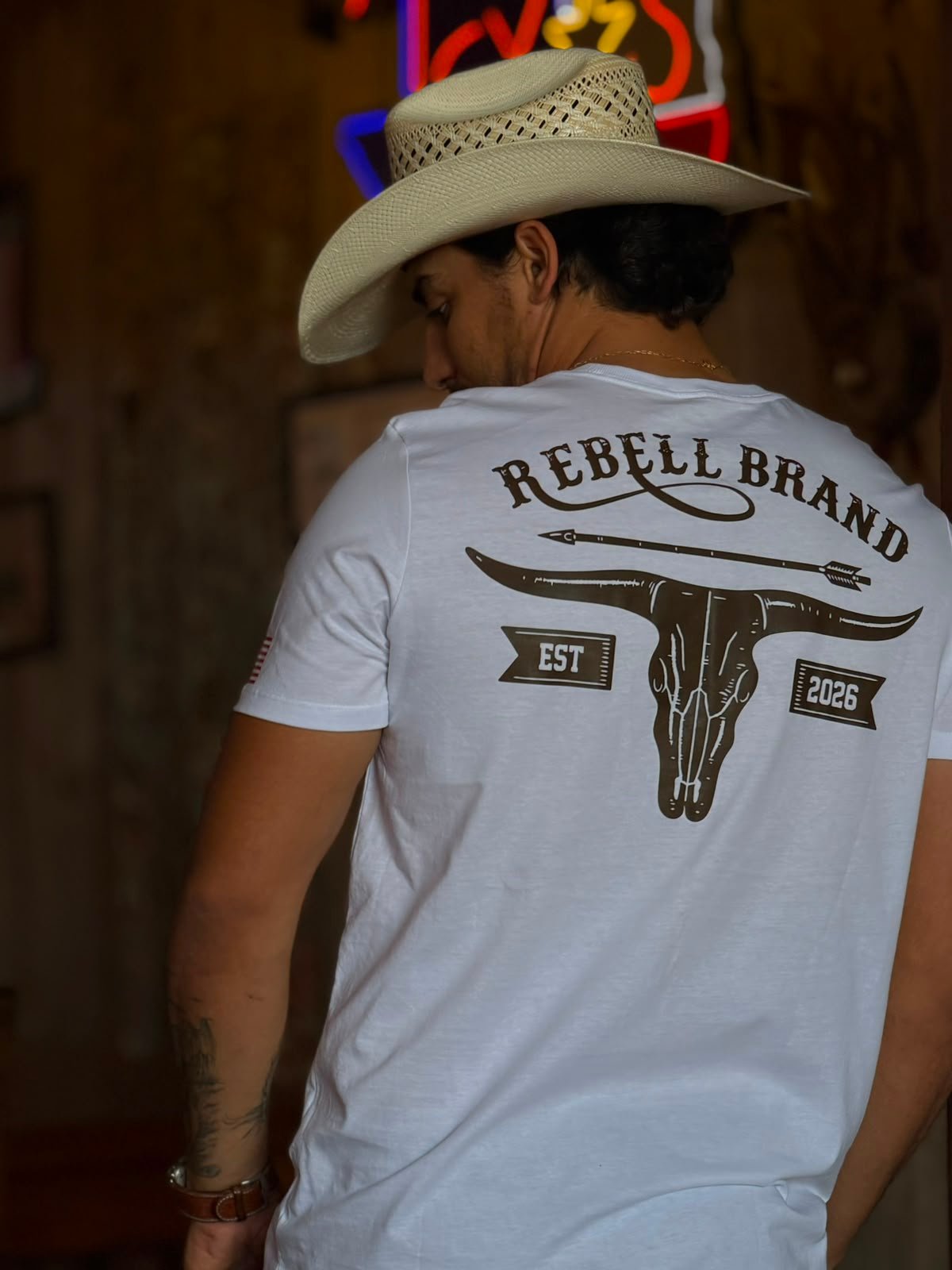 camiseta rebell brand longhorn classic branco 08 camiseta rebell brand longhorn classic branco 08