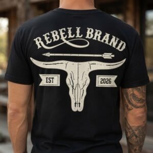 TEXAS camiseta rebell brand longhorn skull 2026