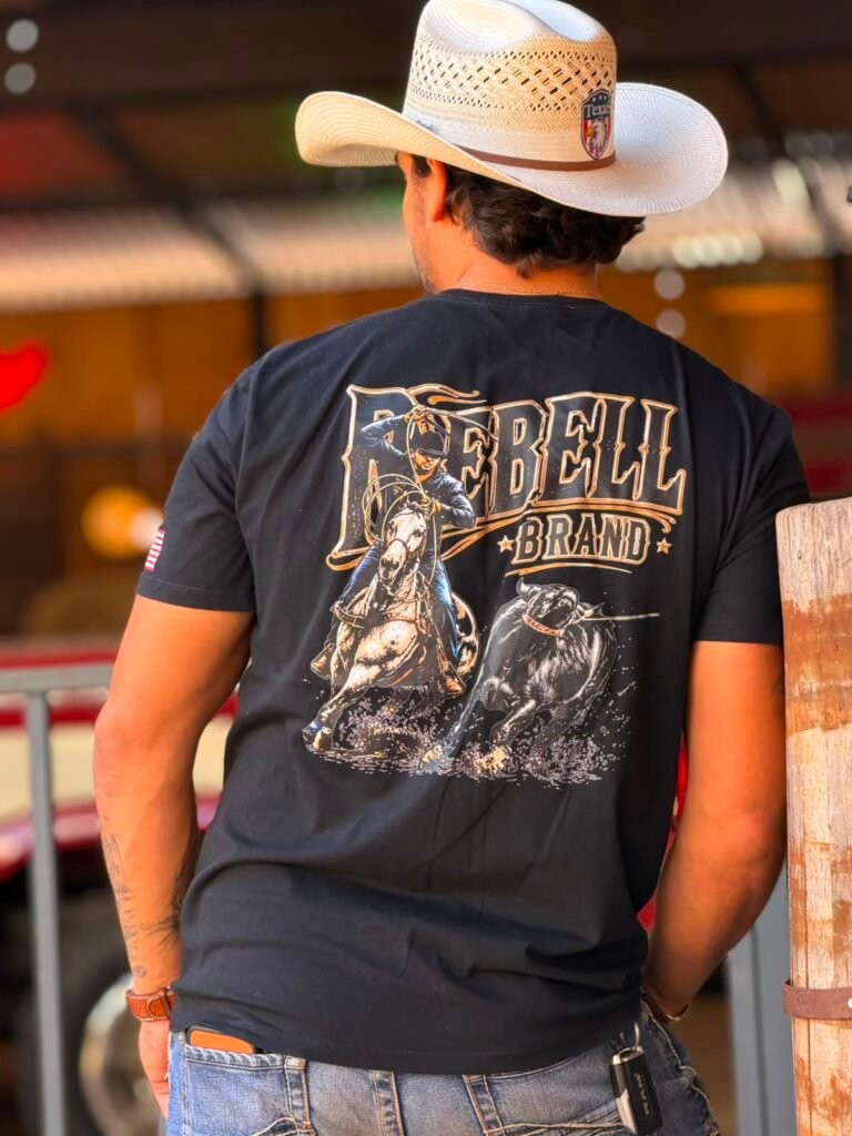 camiseta rebell brand team roping preto 01