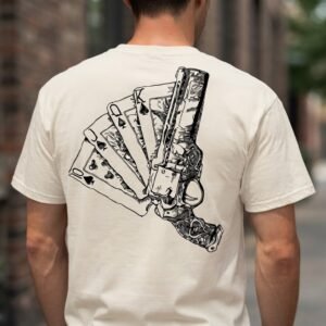 TEXAS camiseta rebell brand western cards revolver