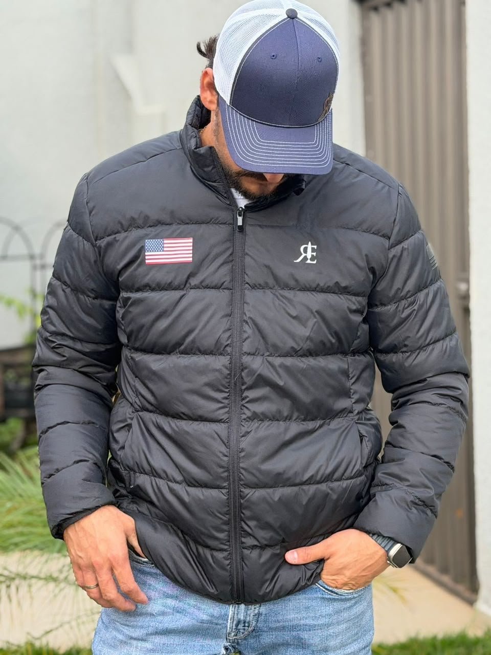 jaqueta puffer rebell preta frente 01 jaqueta puffer rebell preta frente 01