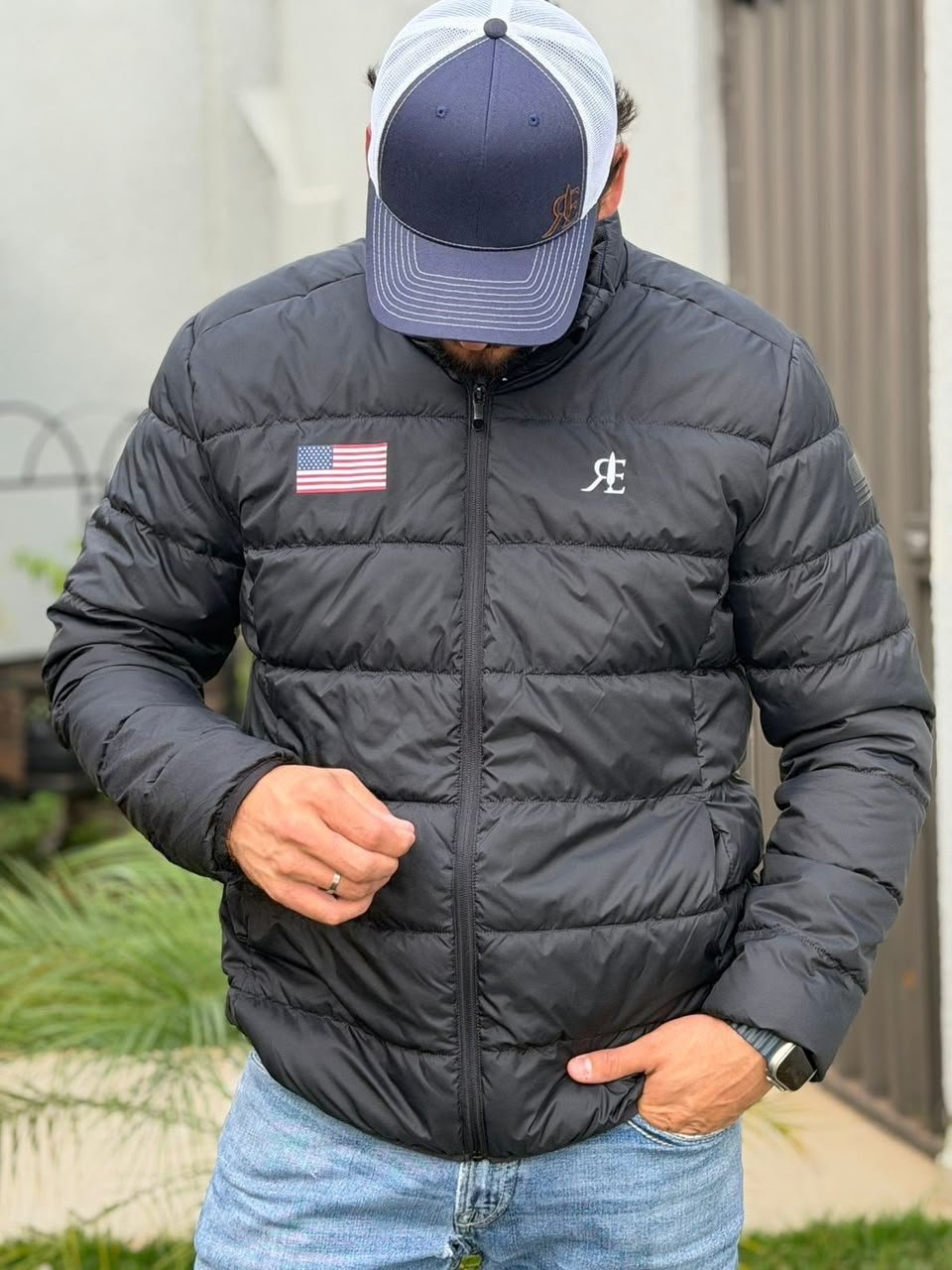 jaqueta puffer rebell preta frente 02 jaqueta puffer rebell preta frente 02
